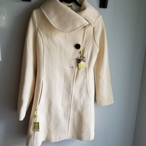 🧥 SOIA & KYO CREAM WOOL DRESS COAT